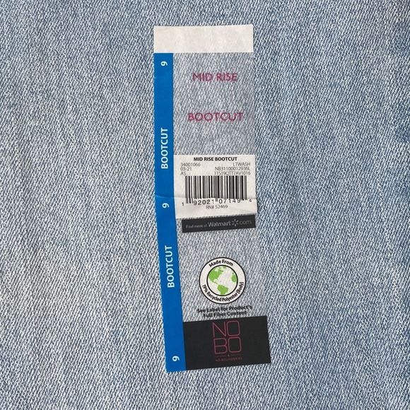 NWT NOBO No Boundaries Junior’s Light Blue Midrise Bootcut Jeans Size 11 - Picture 2 of 5